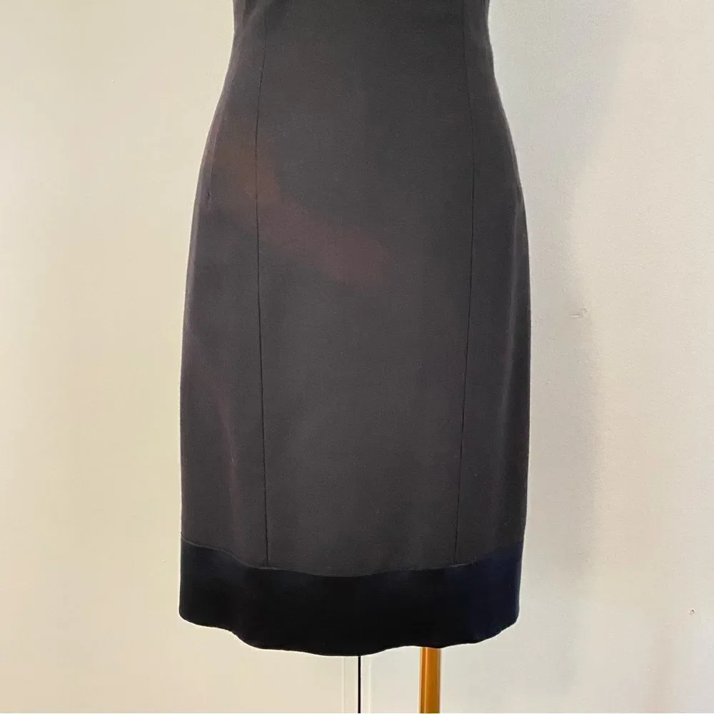Rebecca Taylor Black Wool and Lastol Bustier Style Dress Size 2